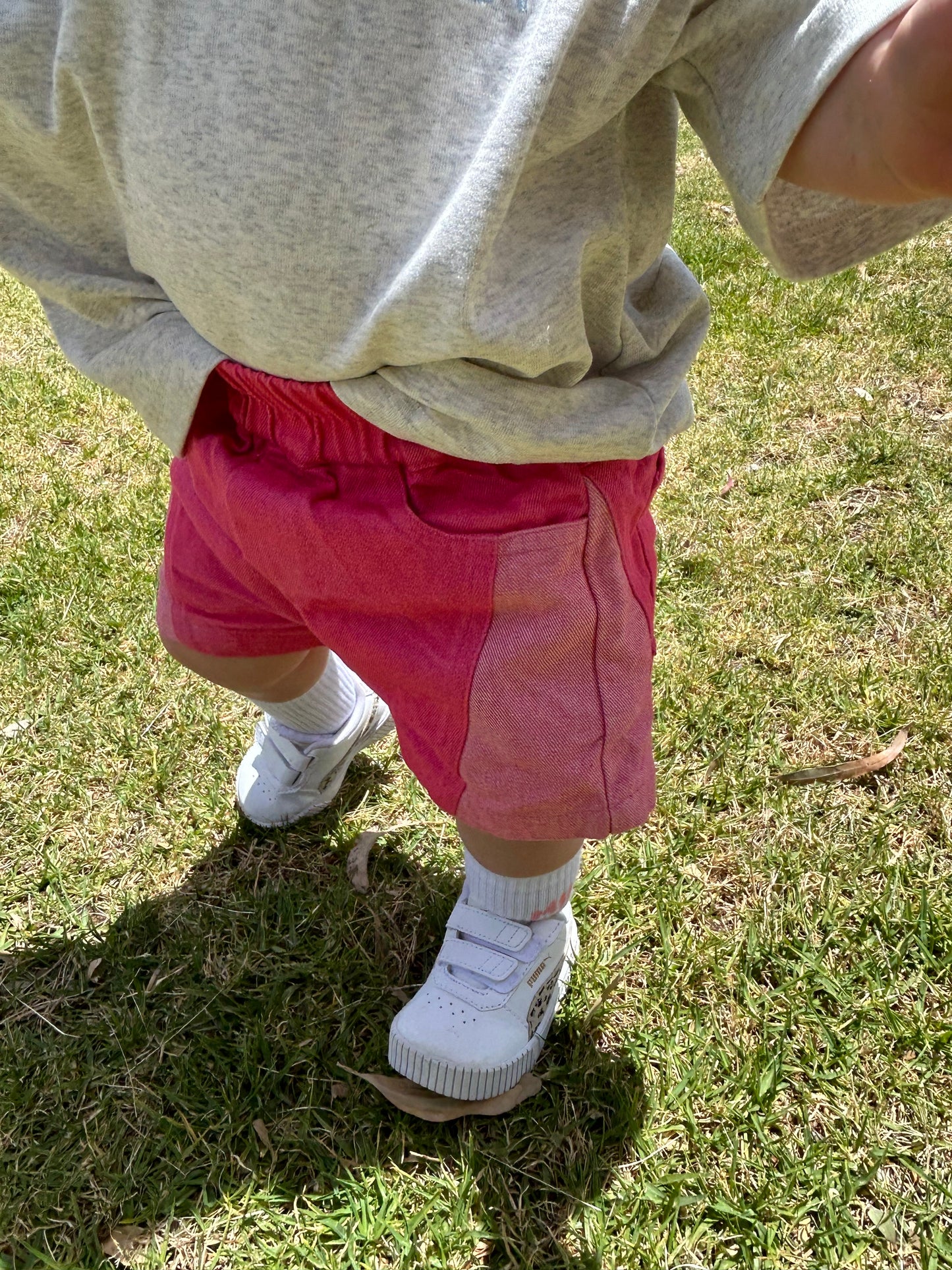 Denim Two Toned Shorts